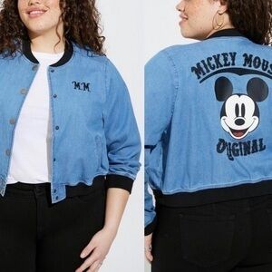 Torrid x Disney Mickey Bomber Jacket Size 2